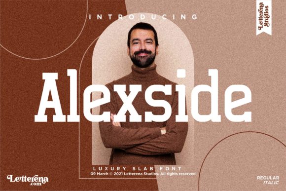 Alexside: A Bold Slab Serif Font for Editorial Design