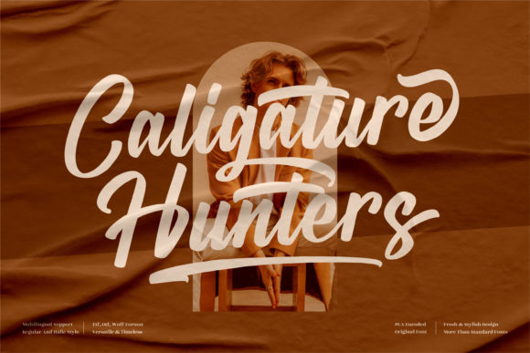 Caligature Hunters: A Bold Handwritten Font for Business Branding