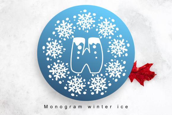 Monogram Winter Ice: A Decorative Typeface for Creative Publications