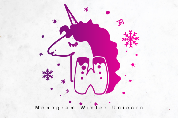 Monogram Winter Unicorn: A Decorative Typeface for Editorial Magic