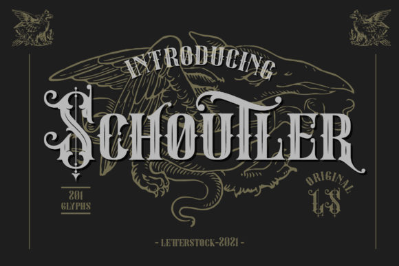 Schoutler Font: A Bold Blackletter Typeface for Creative Makers