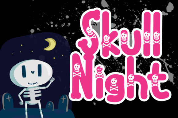 Skull Night Font: Bold Branding with a Decorative Edge