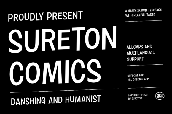 Sureton Comics: A Bold, Clean Typeface for Modern Web Design